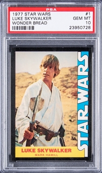 1977 Star Wars Wonder Bread #1 Luke Skywalker – PSA GEM MT 10